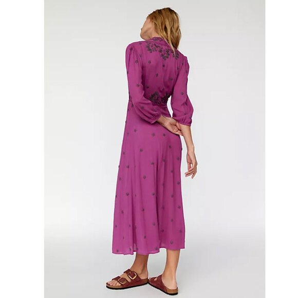 Free People Embroidered Fable Midi Dress - Picture 2 of 8